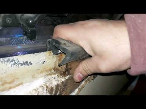 inizio riparazione parete infiltrata #camper #faidate