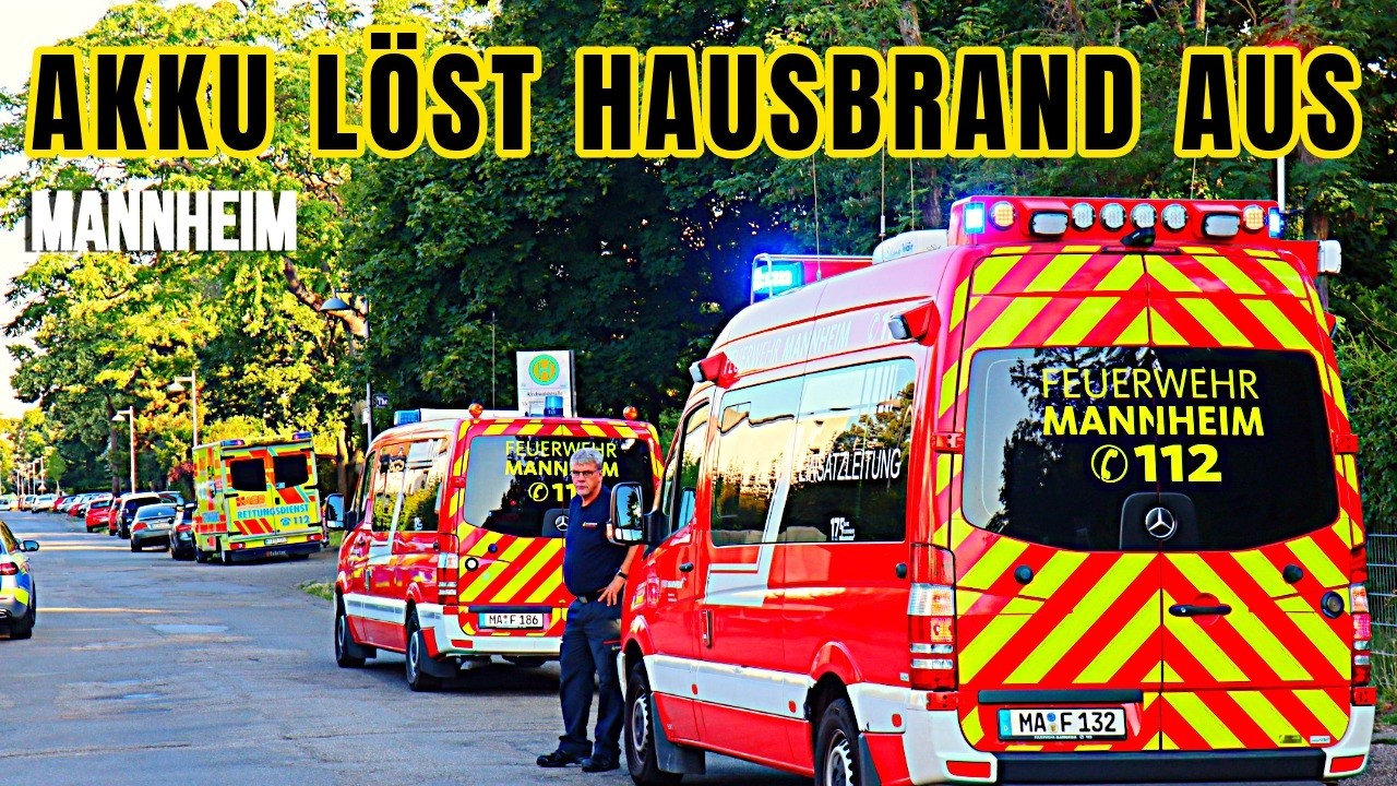 Akku löst Brand in Reihenhaus in Mannheim aus