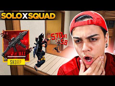 ME TORNEI UM MONSTRO COM A NOVA SKORP DE HALLOWEEN NO RUSHADÃO SOLO VS SQUAD!! FREE FIRE