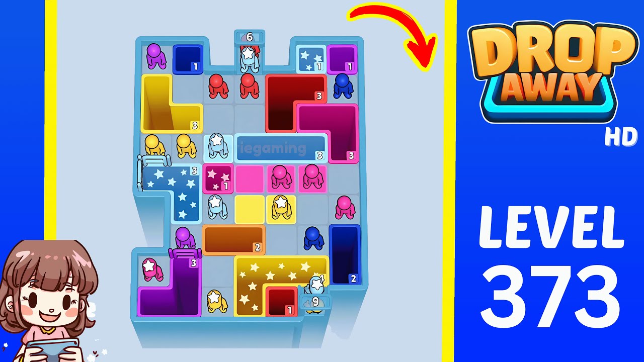 Drop Away Level 373 Walkthrough Solution