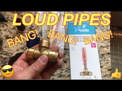 HOW TO FIX LOUD BANGING WATER PIPES / WATER HAMMER - Installing a Water Hammer Arrestor. Easy!