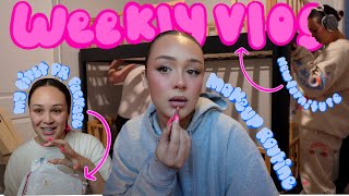 weekly vlog🫶🏼✨| my in depth makeup routine, receiving PR for the first time + building new furniture