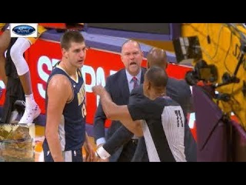 Mike Malone And Nikola Jokic Ejected In LA！(After Charging Ref On Court)