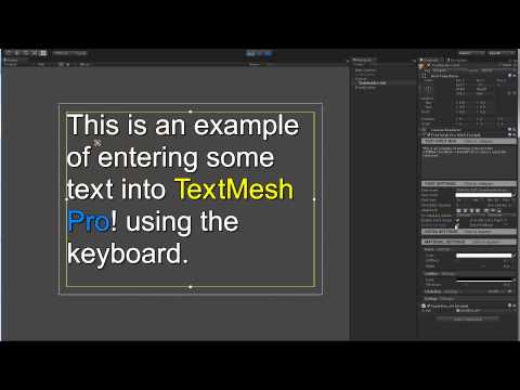 Text Mesh Pro - Keyboard Input