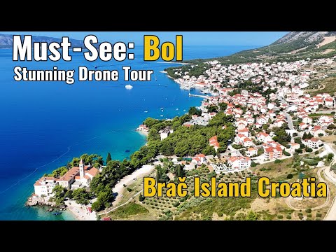 Brač Island, Croatia | Bol & Dominican Monastery Drone Views 🇭🇷 | Hidden Gem Summer Destination