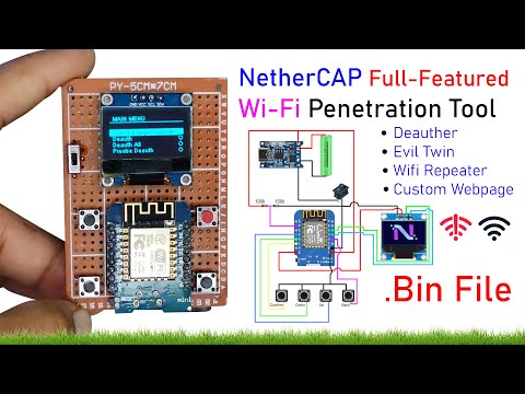 NetherCap: All-in-One ESP8266 W.i-F.i Penetration Tool | D.eauther, E.vil T.win, Repeater & Web UI