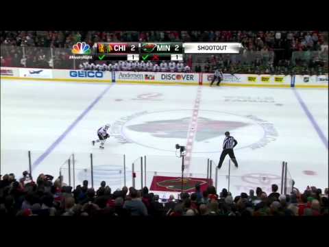 Shootout 30 Jan 2013 Chicago Blackhawks vs Minnesota Wild NHL Hockey