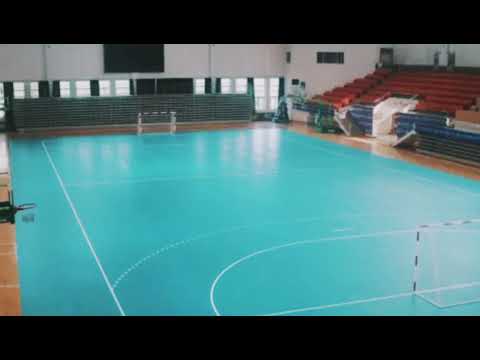Gem vinyl indoor sports court flooring - blue