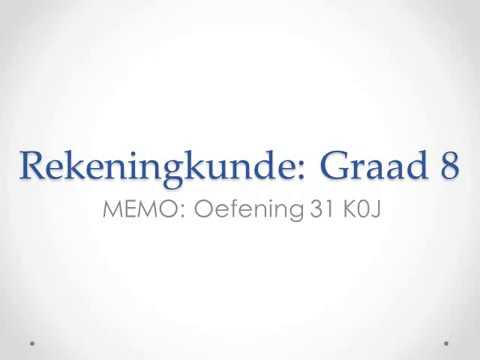 REKENINGKUNDE GRAAD 8: 22 Junie 2020 - periode 4 (22084)