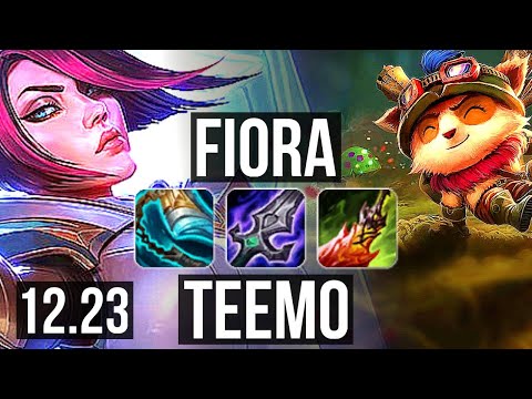 FIORA vs TEEMO (TOP) | 70% winrate, Dominating | EUW Grandmaster | 12.23