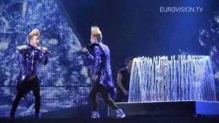 Jedward - Waterline (Ireland) 1st Rehearsal