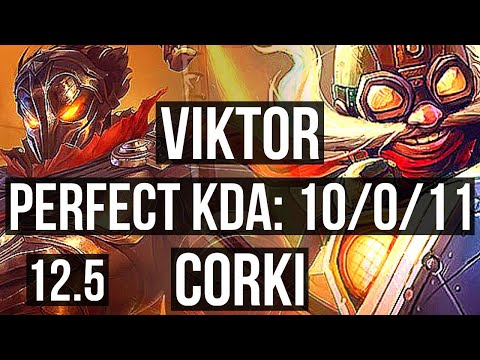 VIKTOR vs CORKI (MID) | 10/0/11, 69% winrate, Legendary | EUW Master | 12.5