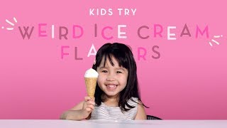 Kids Try Weird Ice Cream Flavors  Kids Try  HiHo K