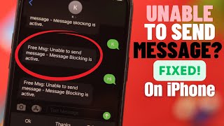 Unable to Send Message? Fixed Message Blocking is Active Error on iPhone!