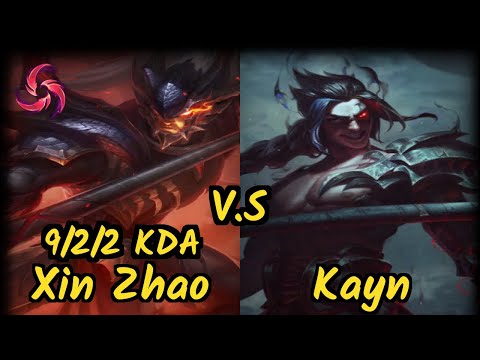 Akaadian (XIN ZHAO) vs KAYN - 9/2/2 KDA JUNGLE GAMEPLAY - NA Ranked DIAMOND