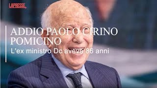 Addio a Paolo Cirino Pomicino, ex ministro Dc con i governi De Mita e Andreotti