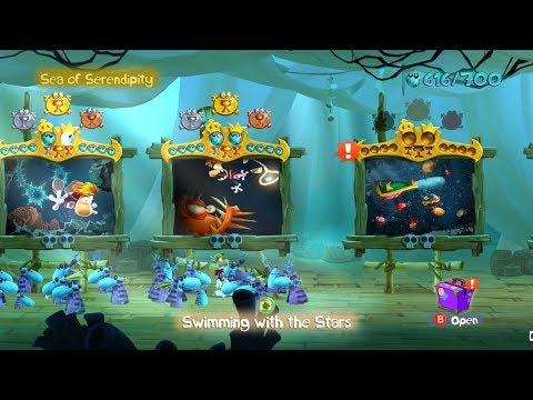 Walkthrough: Rayman Legends 100% - Swimming with the Stars
