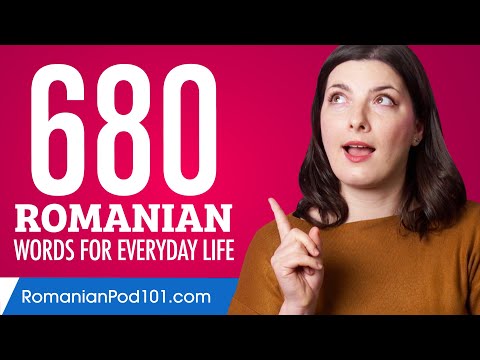 680 Romanian Words for Everyday Life - Basic Vocabulary #34