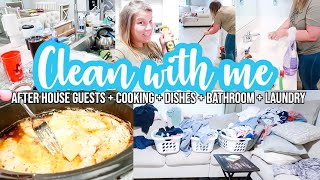 CLEAN WITH ME after House Guests | CLEANING MOTIVATION 2024 | MOM LIFE CLEAN WITH ME