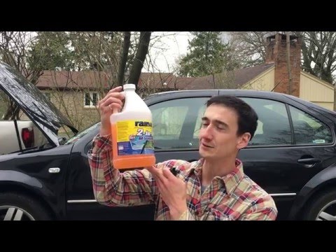 How to fix the warning light from Rain-X washer fluid in a Volkswagen