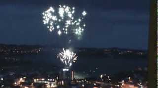 preview picture of video 'Fireworks in Kristiansand, slow motion.'
