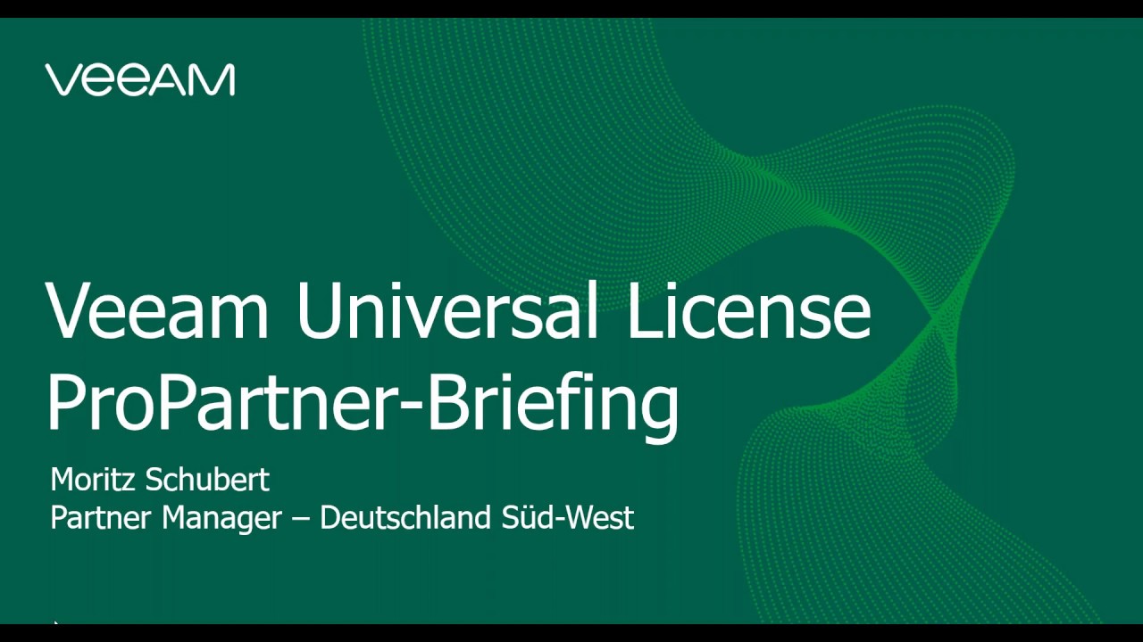 Veeam Universal License video