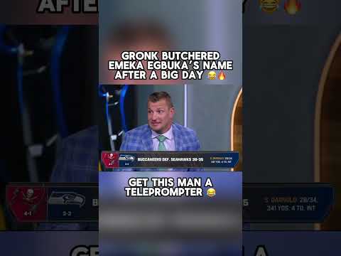 Rob Gronkowski BUTCHERED Emeka Egbuka’s Name 😂🔥 #live #nfl #sports #fyp #viral #reels #funny