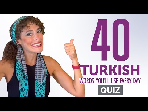 Quiz | 40 Turkish Words You'll Use Every Day - Basic Vocabulary #44