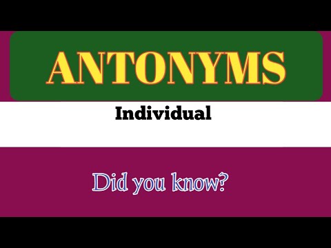 Individual Antonym