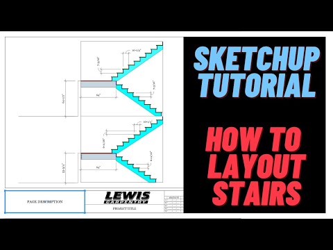How to Layout Stair Stringers in Sketchup - Tutorial and Drawing Shortcuts