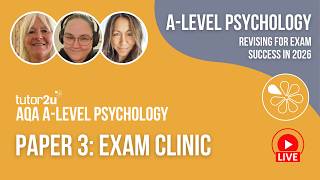 AQA A Level Psychology | Paper 3 Exam Clinic  | Live Stream