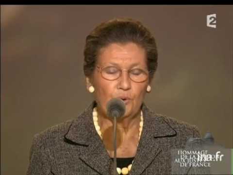 Simone Veil rend hommage aux Justes de France (Panthéon, 2007)