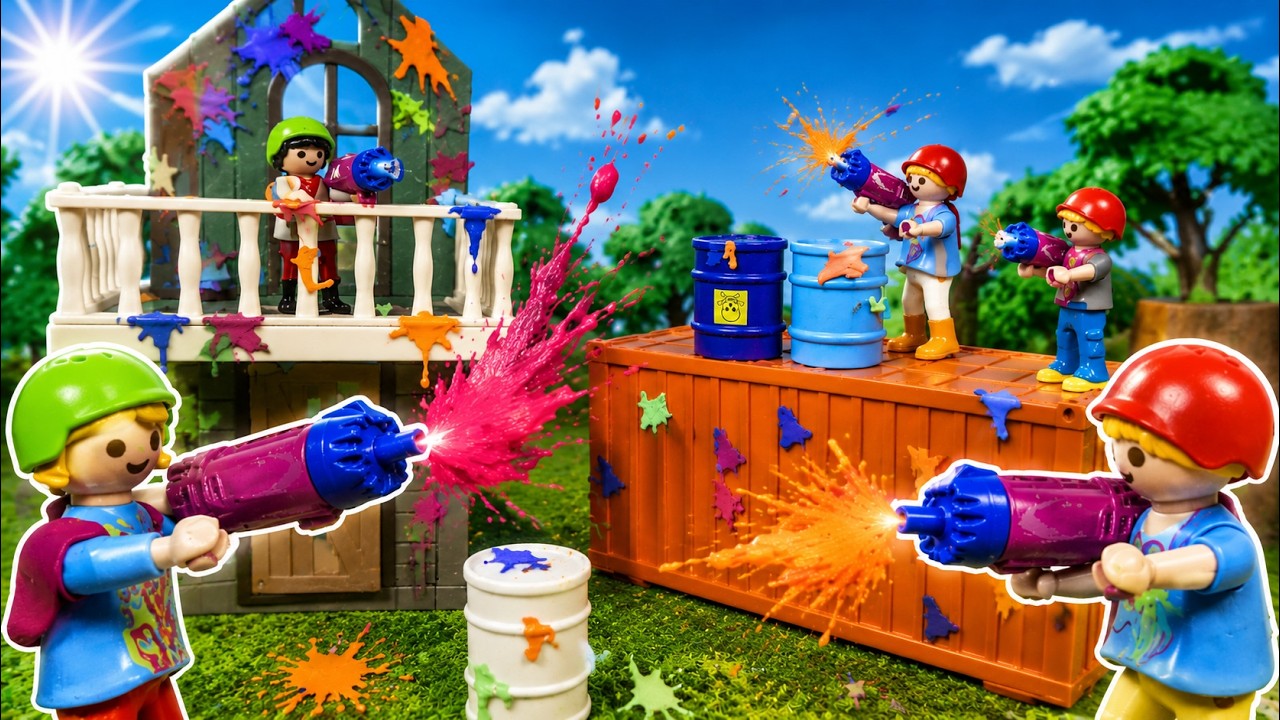 Playmobil Film "Paintball Game" Familie Jansen / Kinderfilm / Kinderserie