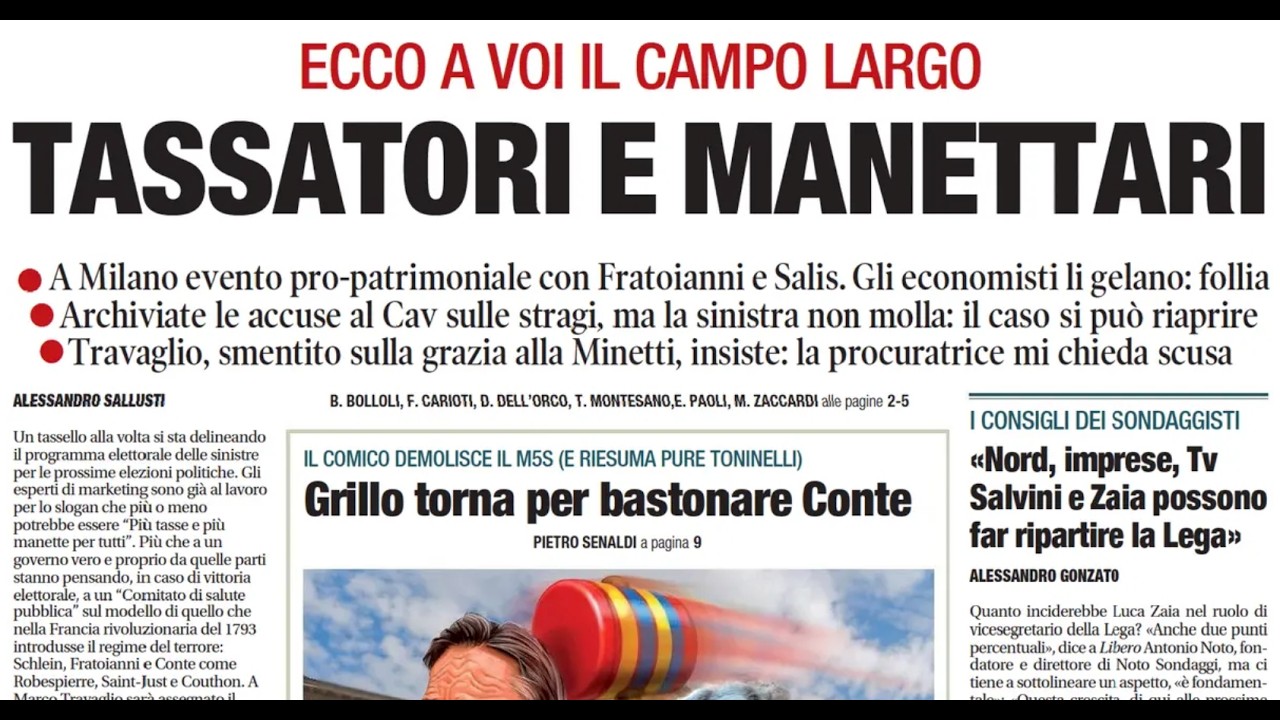 RASSEGNA STAMPA 6 GIUGNO 2026. QUOTIDIANI NAZIONALI ITALIANI  PRIME PAGINE DEI GIORNALI DI OGGI.
