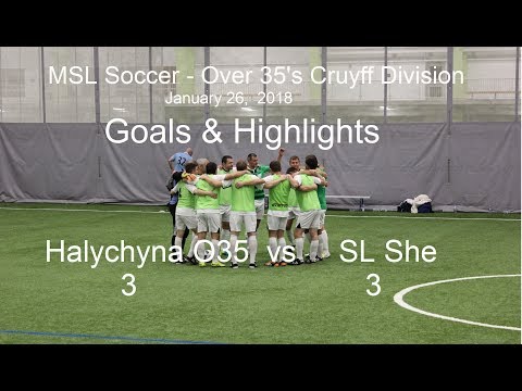 Halychyna O35 vs SL She. Indoor soccer. Goals and Highlights