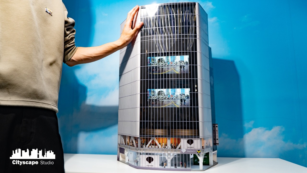 【渋谷ジオラマ#2】スクランブル交差点のツタヤとスタバのビルを作る【HOゲージ】