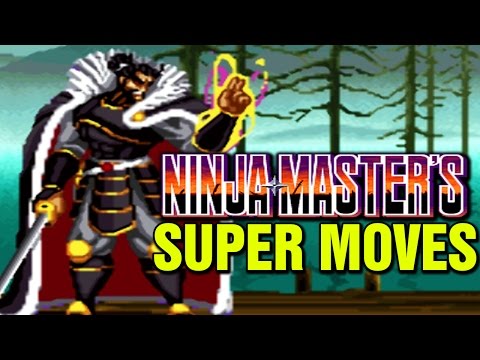 Ninja Master's Hao Ninpo Cho All Super Desperation Hyper Ultra Combo Finishers Arcade Fighting Game