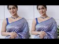 Saniya Iyappan In Blue Saree