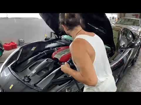 Steam Cleaning Ferrari Engine