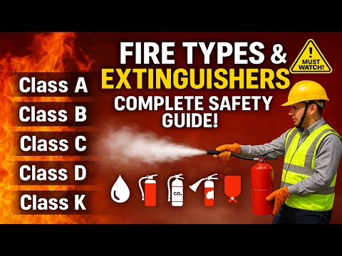 🔥 Types of Fire, Fire Extinguishers & Extinguishing Methods – Complete Safety Guide!