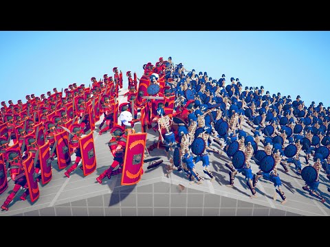 100x ACIENT ARMY ⚔️ vs 💀 100x SPOOKY ARMY / Totally Accurate Battle Simulator ( TABS )