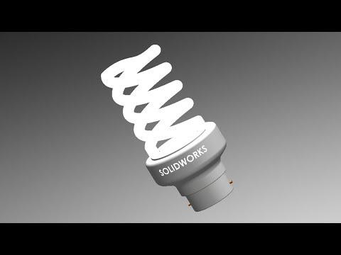 ⚡SOLIDWORKS TUTORIAL #8 || Design a compact fluorescent lamp (CFL) in solidworks.