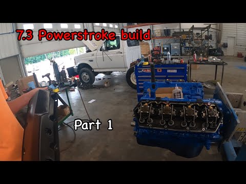 7.3 OBS powerstroke engine build 500+ hp part1 @C_CEQUIPMENT shop truck