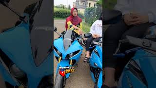 Download lagu EMAK GILA‼️ YAMAHA R1 VS ZX25 💙 #emak #barudakemak mp3