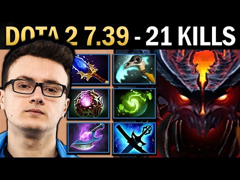 Shadow Fiend Gameplay Miracle with 21 Kills and Octarine - Dota 7.39