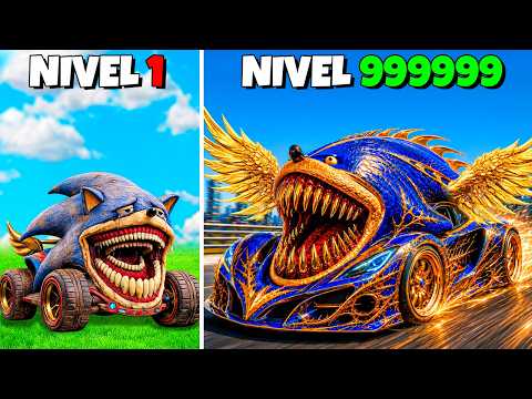 DE COCHE de SHIN SONIC NIVEL 1 a NIVEL 1.000.000 en GTA 5 !! (Sonic Movie mod)