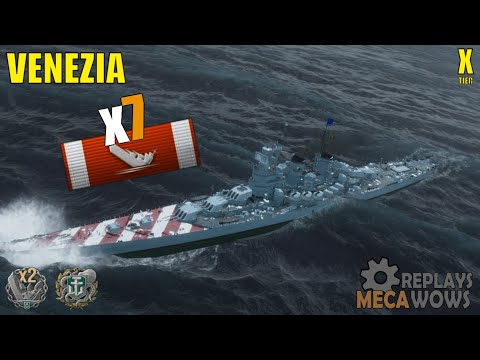 Venezia 7 Kills & 187k Damage | World of Warships Gameplay