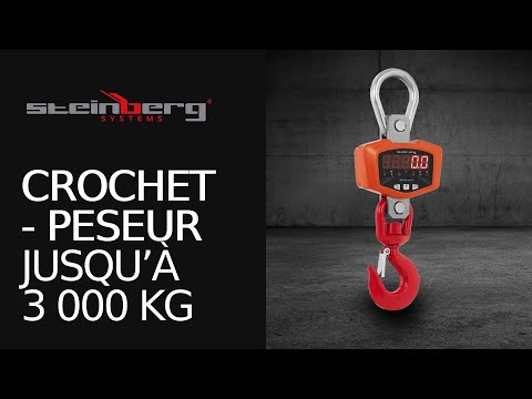 Vidéo - Balance suspendue - numérique - 3 000 kg/0,5 kg - LED
