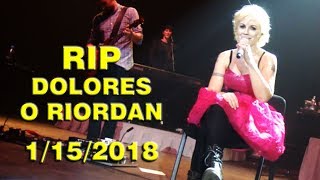 #RIPDolores 1/15/2018 - So Cold in Ireland - #TheCranberries
