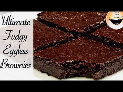 Super Fudgy Eggless Brownie Recipe|How to make eggless brownies|Brownies without eggs recipe